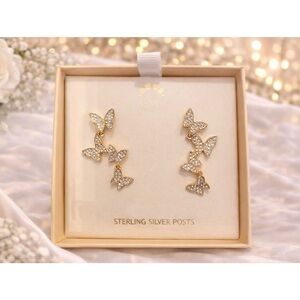 Elegant Butterfly Gold Earrings